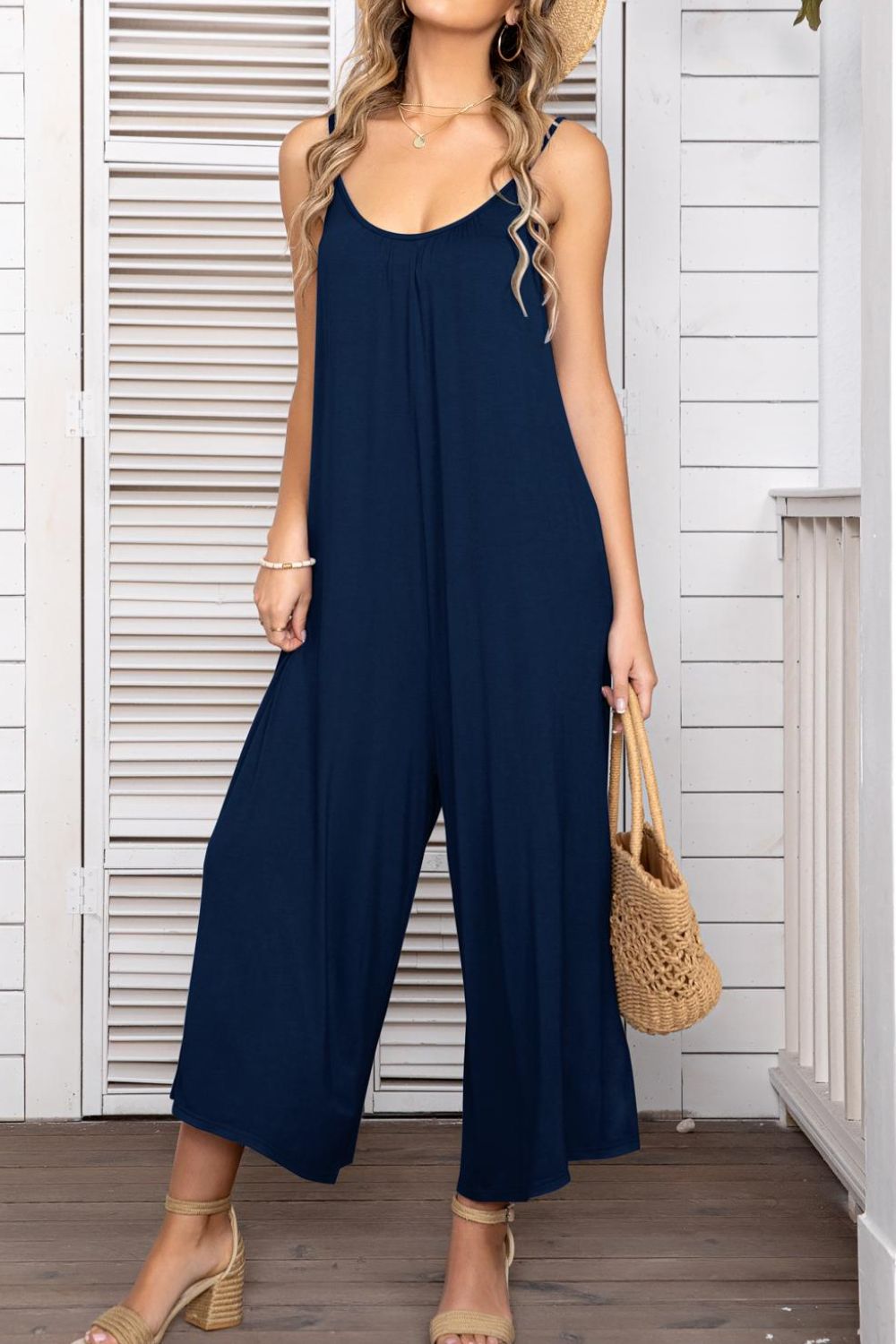 Honeybee Mumford's Spaghetti Strap Scoop Neck Jumpsuit