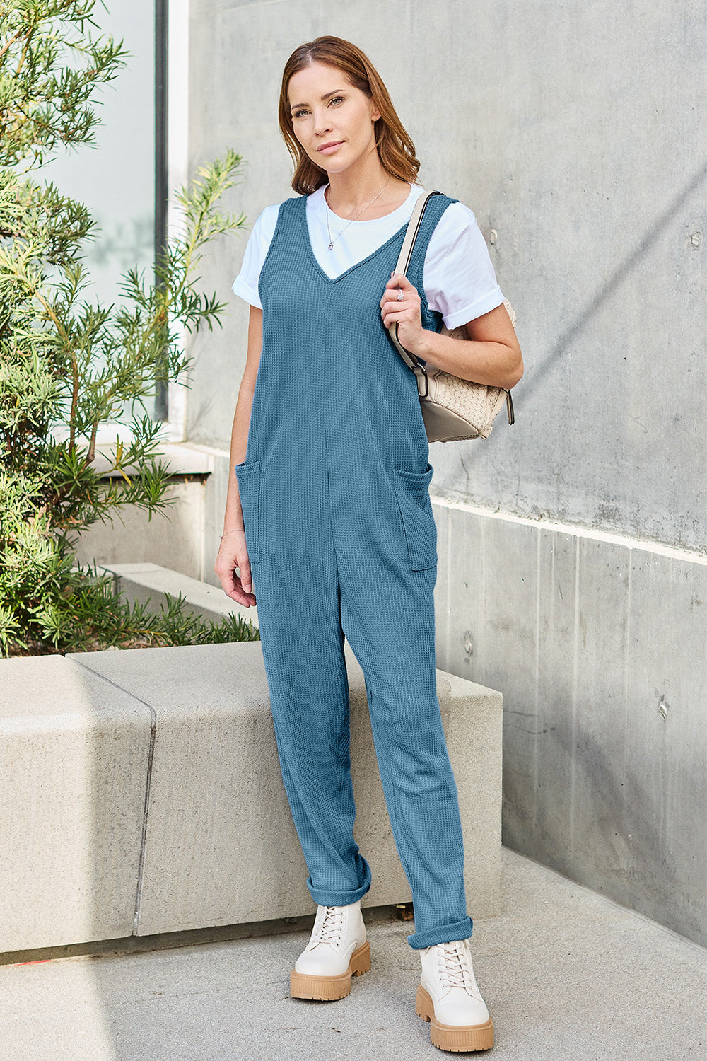 Honeybee Mumford's Full Size Sleeveless Straight Jumpsuit