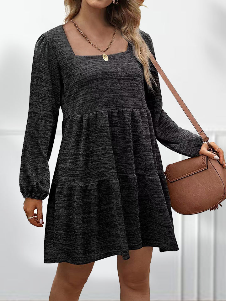 Honeybee Mumford's Square Neck Long Sleeve Dress