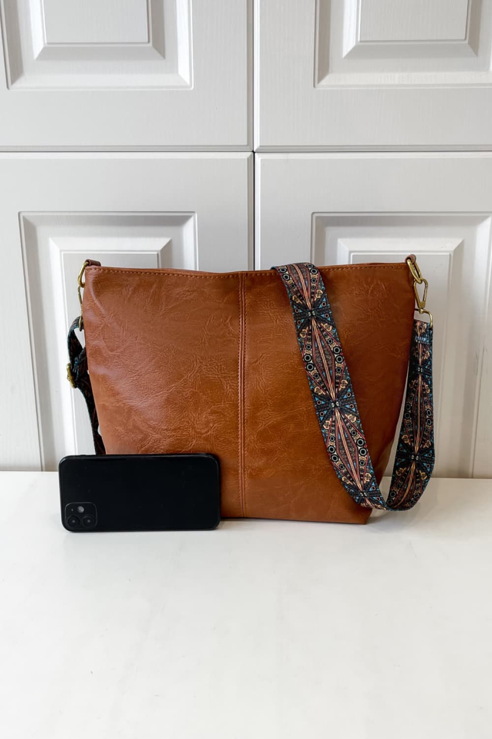 Honeybee Mumford's Leather Crossbody Bag