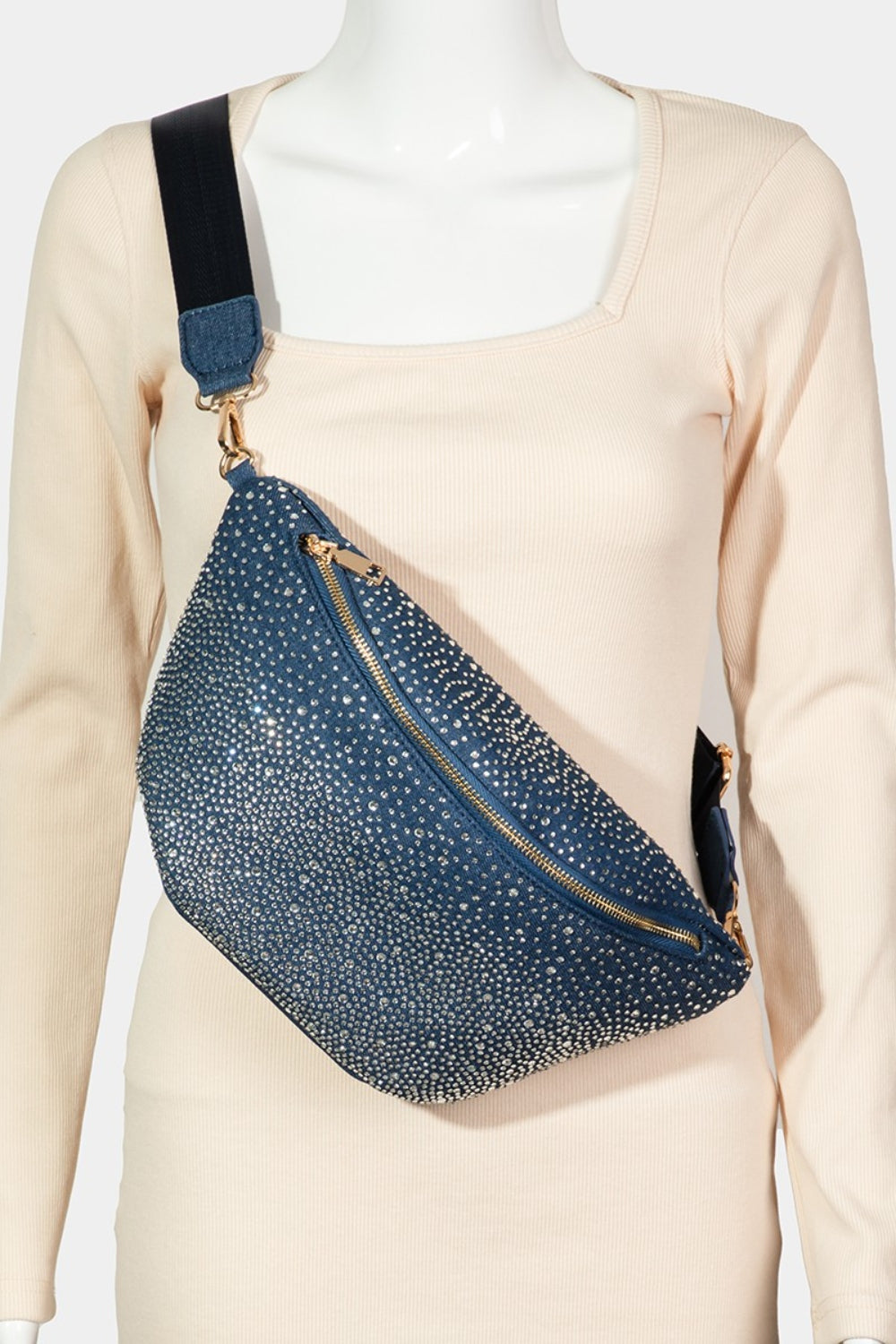 Honeybee Mumford's Fame Rhinestone Studded Crossbody Bag