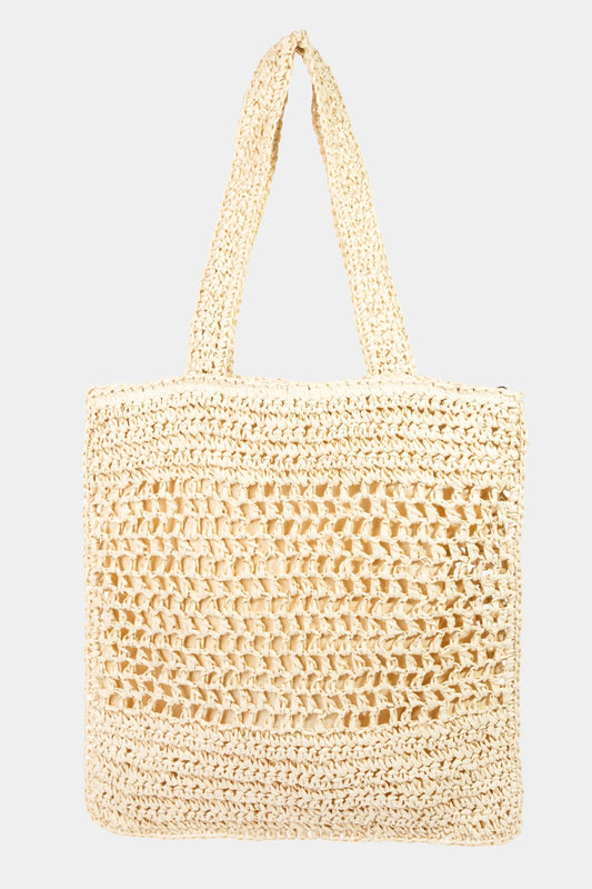 Honeybee Mumford's Straw-Paper Crochet Tote Bag