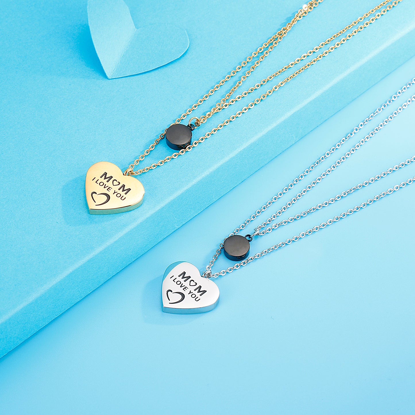 Honeybee Mumford's Double-Layered Heart Pendant Necklace