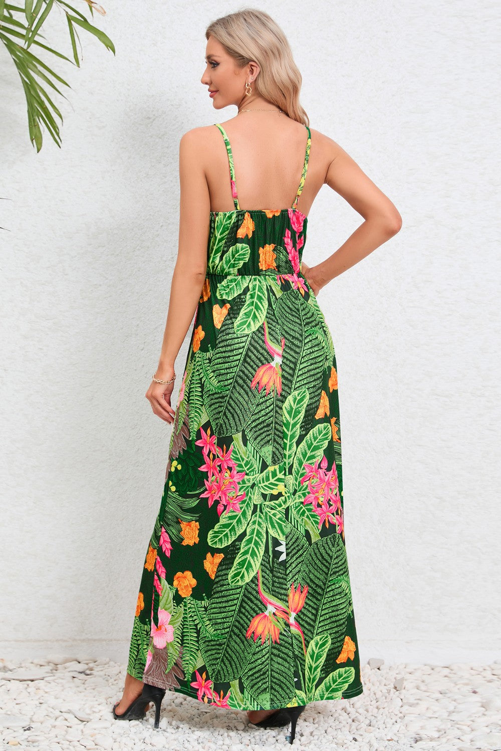 Honeybee Mumford's Printed Surplice Maxi Cami Dress