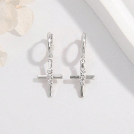 honeybee Mumford's Sterling Silver Cross Earrings