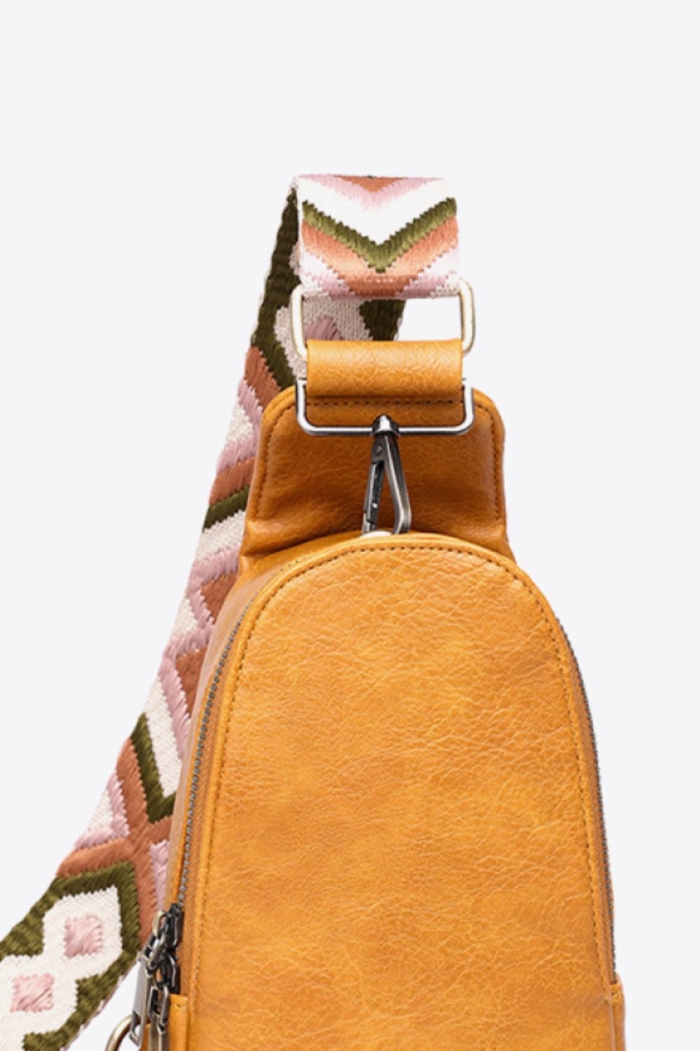 honeybee Mumford's Pattern Adjustable Strap Leather Sling Bag