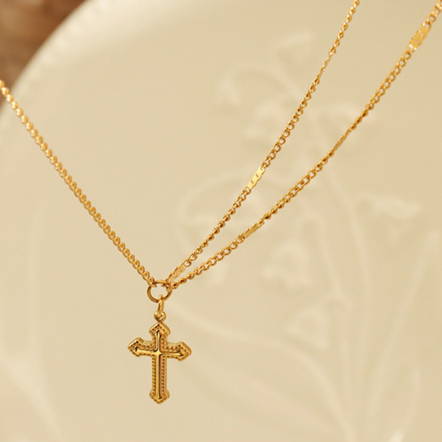 Honeybee Mumford's Cross Pendant Necklace