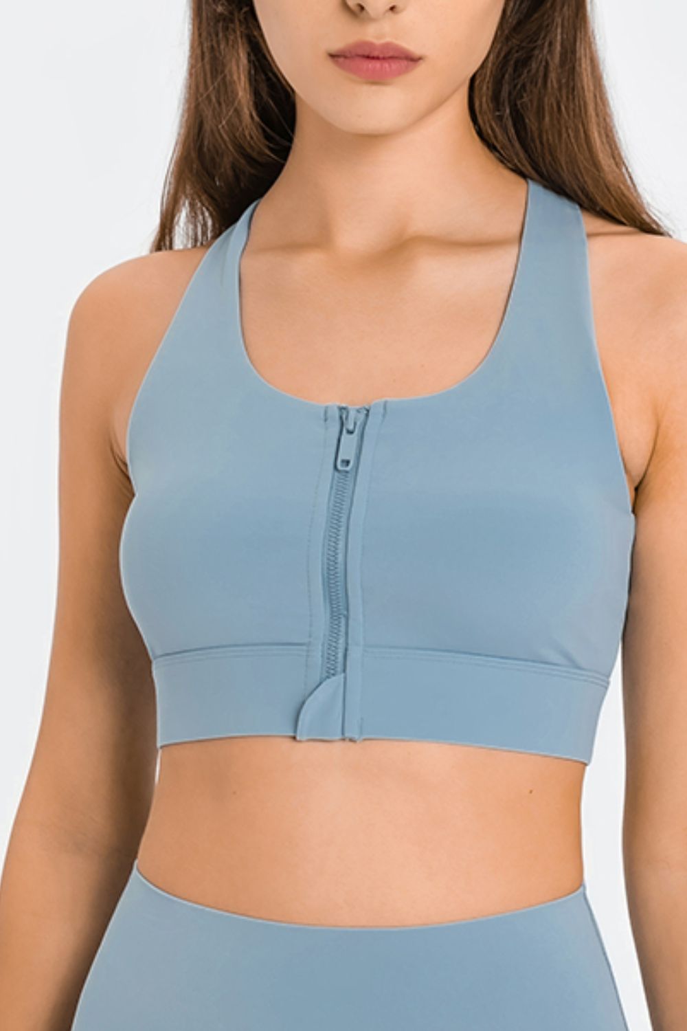 Honeybee Mumford's Zip Up Racerback Sports Bra