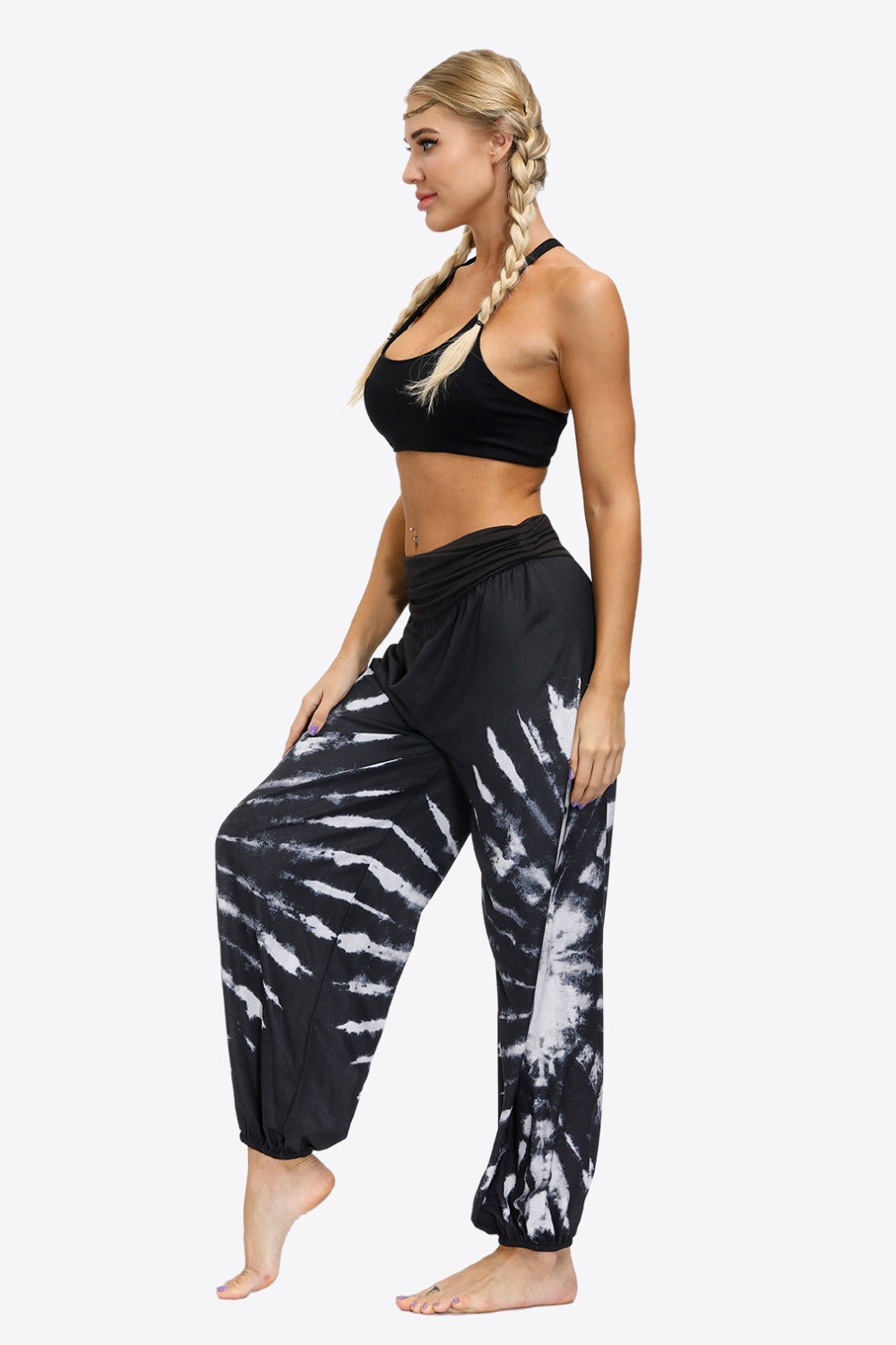 Honeybee Mumford's Exotic Style Printed Ruched Pants