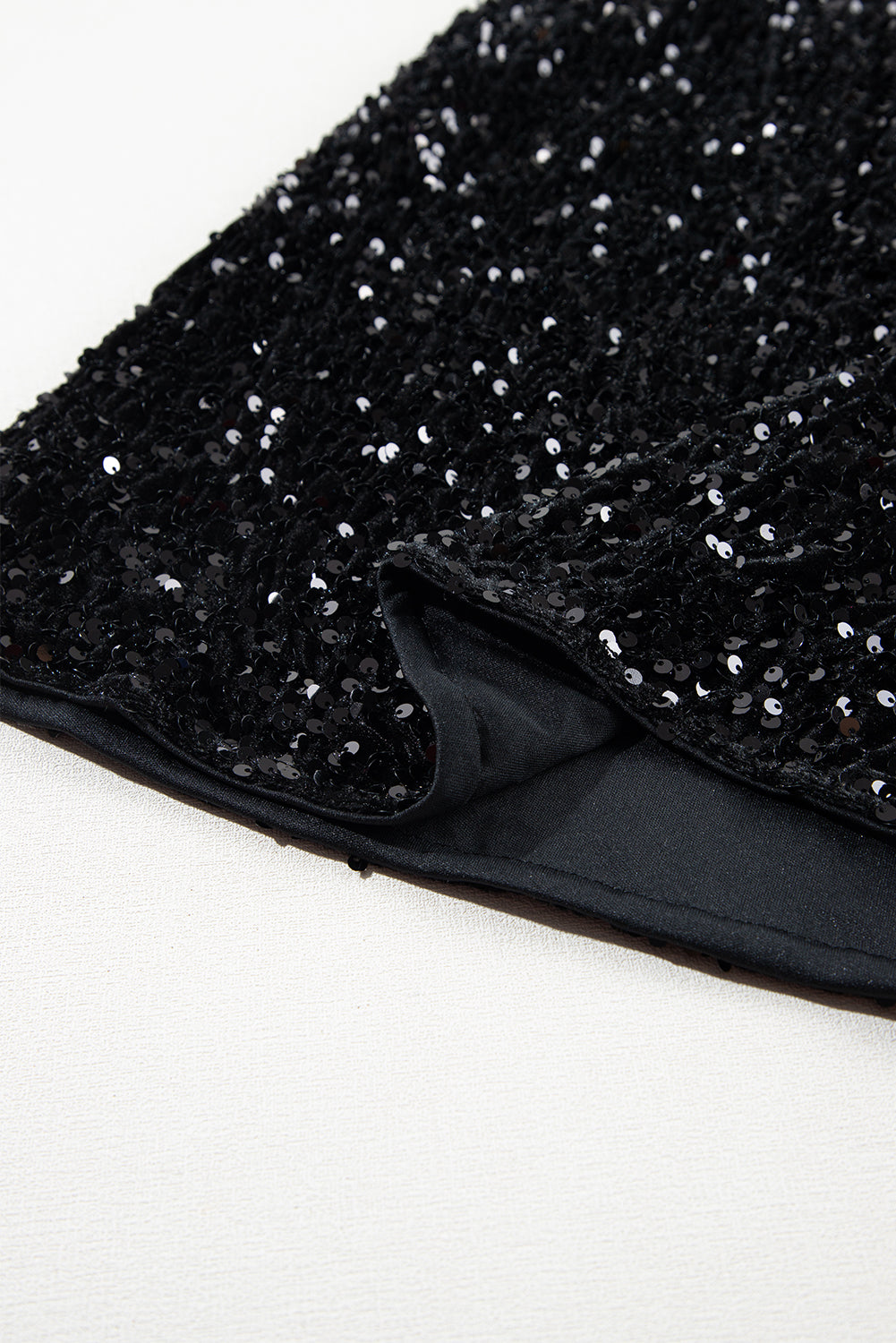 Honeybee Mumford's Black Sequin Bodycon Mini Skirt