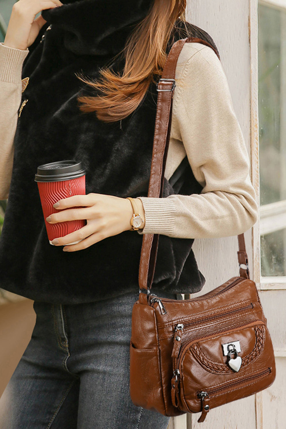 Honeybee Mumford's Leather Medium Shoulder Bag