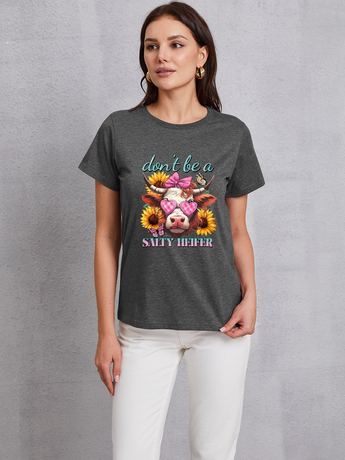 Honeybee Mumford's DON'T BE A SALTY HEIFER Round Neck T-Shirt