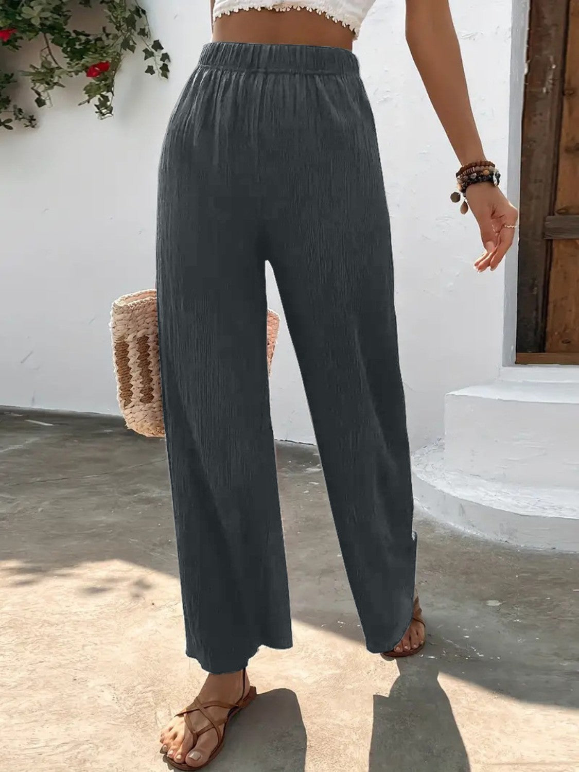 Honeybee Mumford's Full Size High Waist Wide Leg Pants