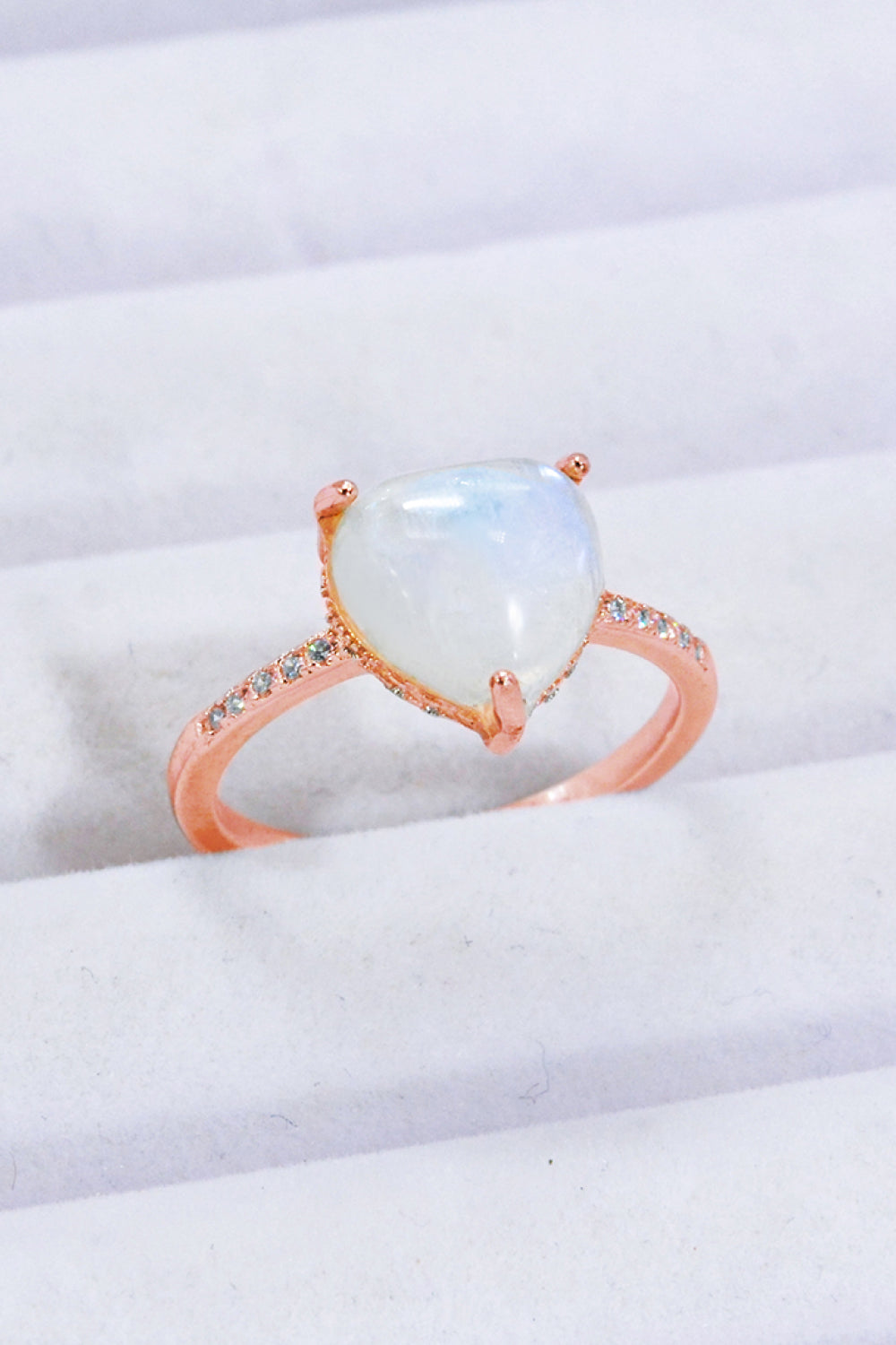 Honeybee Mumford's Heart-Shaped Natural Moonstone Ring