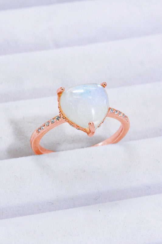 Honeybee Mumford's Heart-Shaped Natural Moonstone Ring