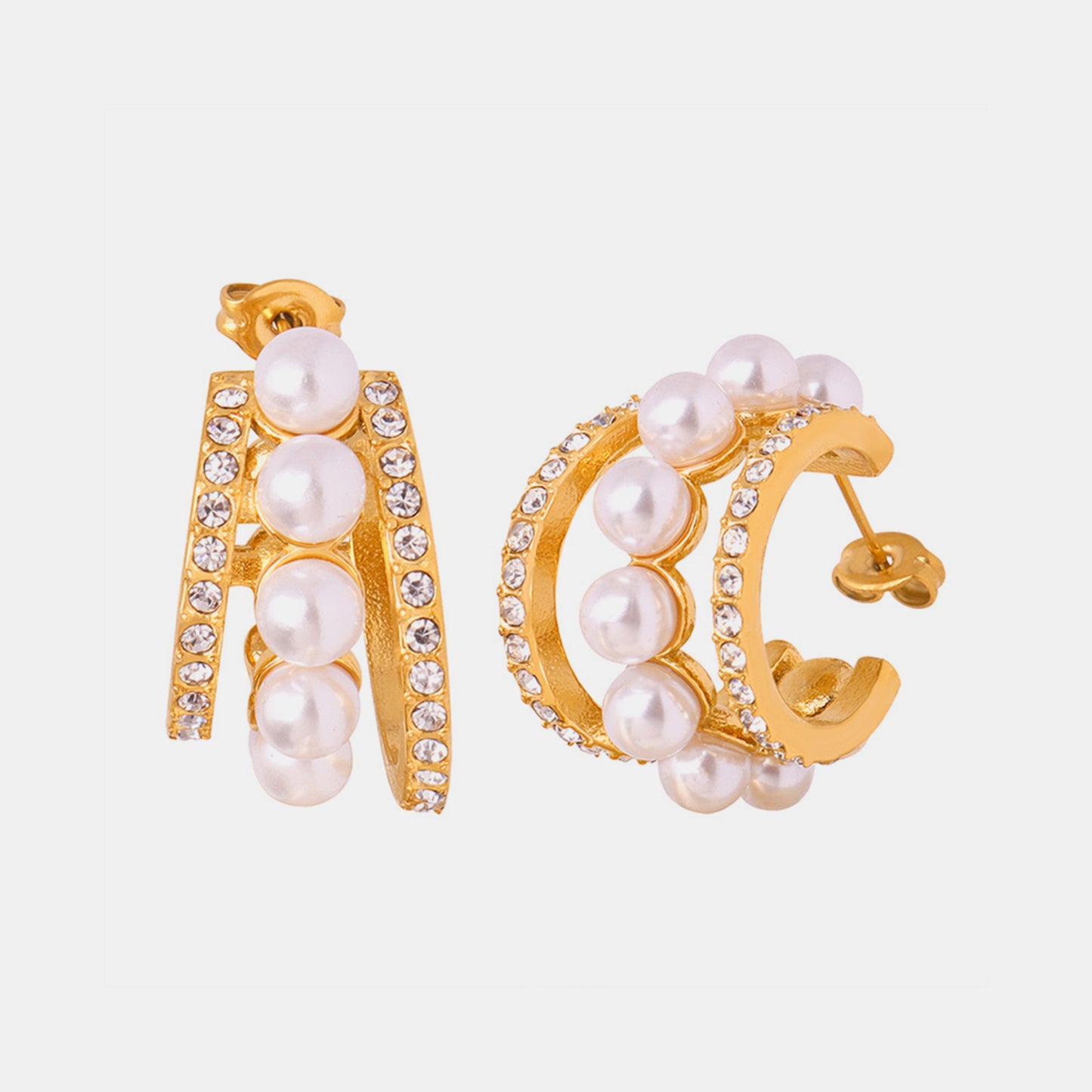 honeybee Mumford's Pearl C-Hoop Earrings