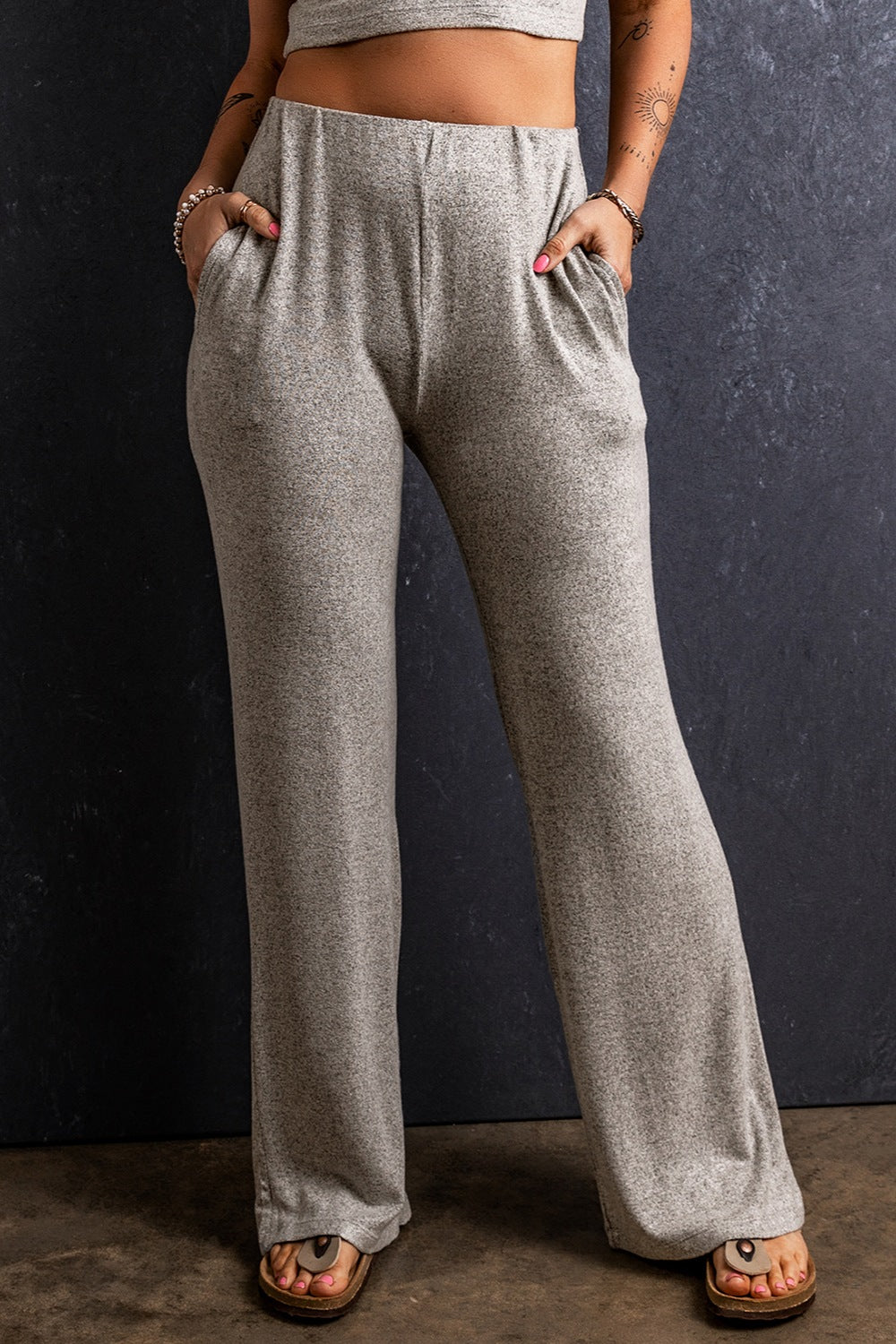 Honeybee Mumford's Pocketed High Waist Wide Leg Pants