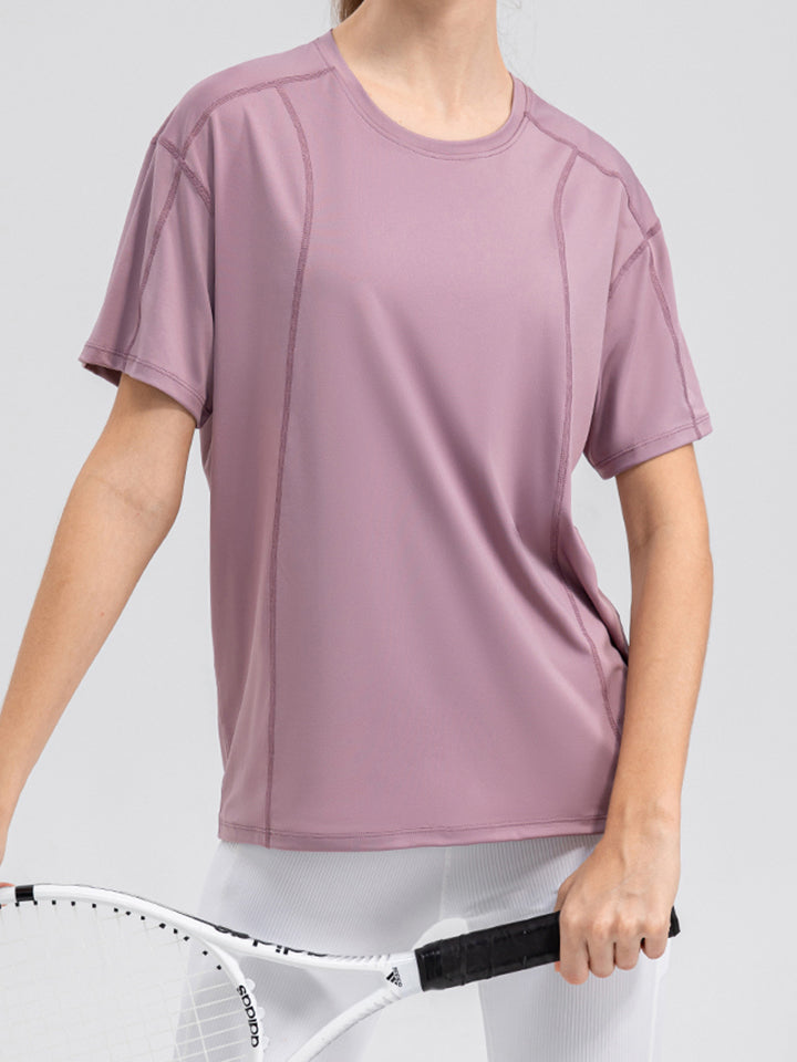 Honeybee Mumford's Round Neck Short Sleeve Active Top