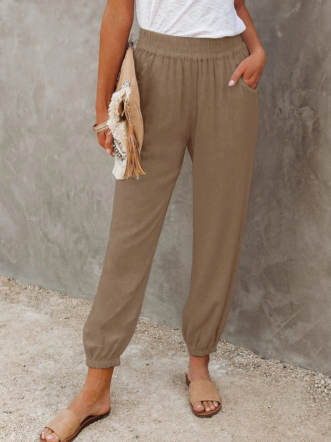 Honeybee Mumford's High Waist Cropped Pants