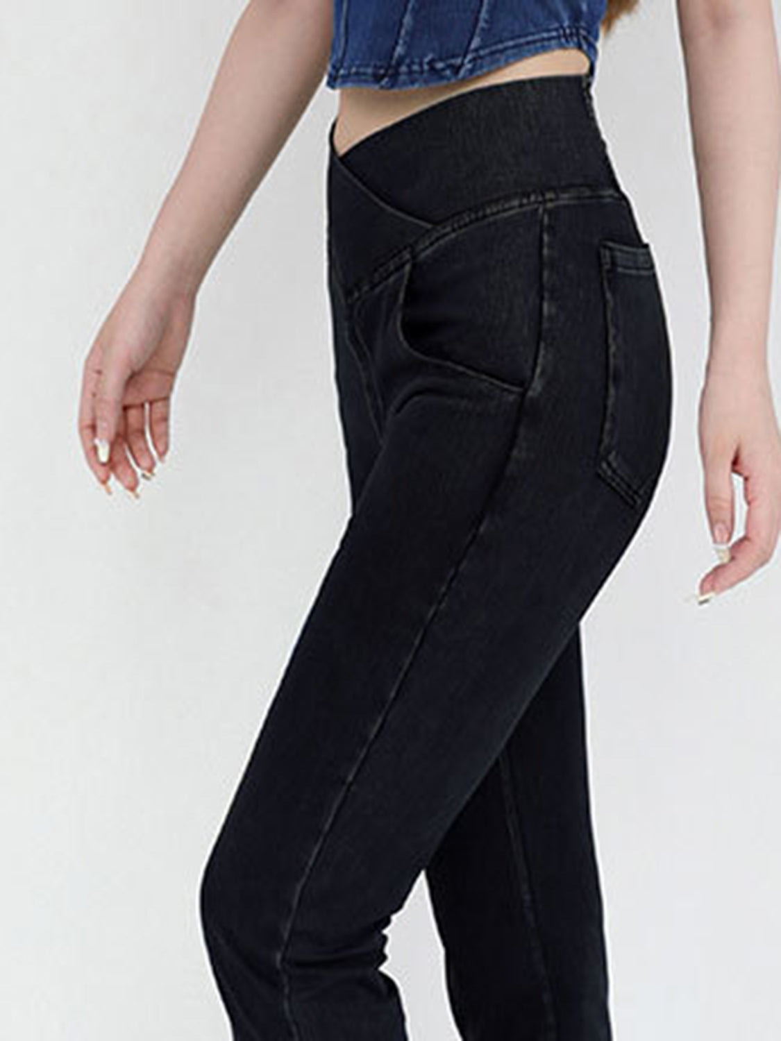 Honeybee Mumford's Wide Waistband Bootcut Jeans with Pockets