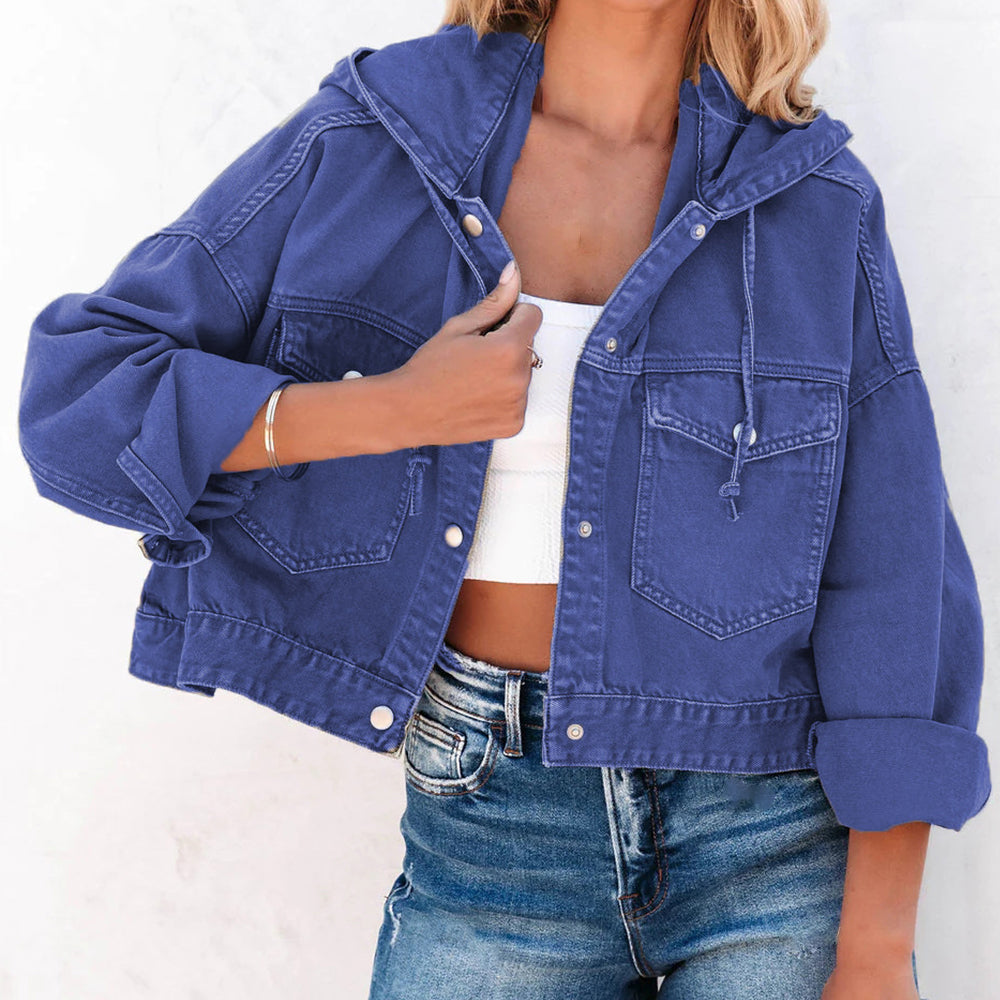 Honeybee Mumford's Hooded Dropped Shoulder Denim Jacket