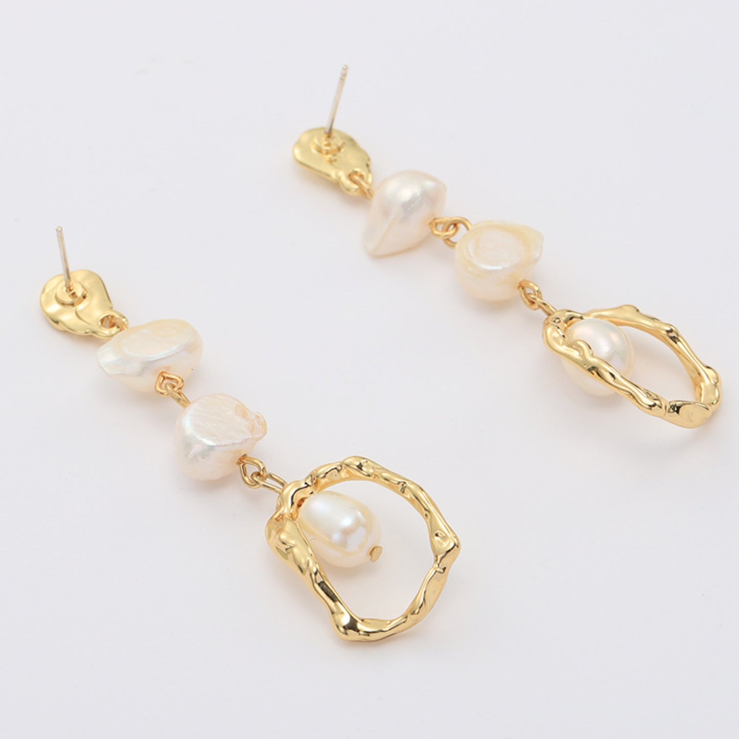 honeybee Mumford's Gold-Plated Freshwater Pearl Earrings