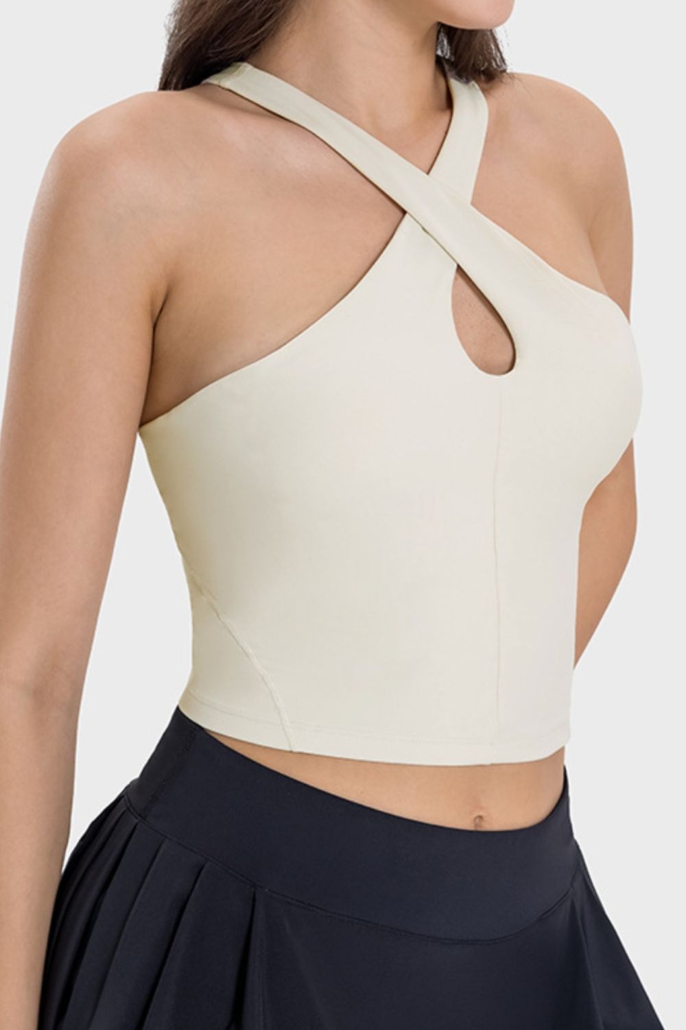 Honeybee Mumford's Crisscross Grecian Neck Active Cami