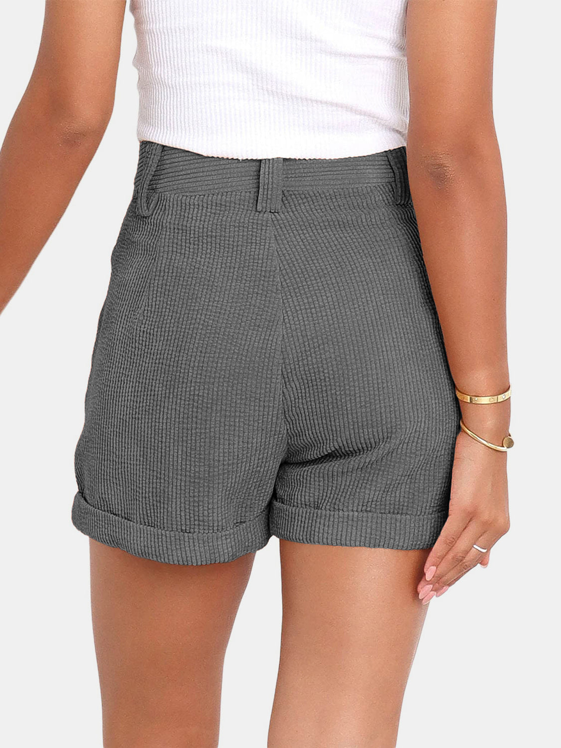 Honeybee Mumford's Full Size High Waist Shorts with Pockets