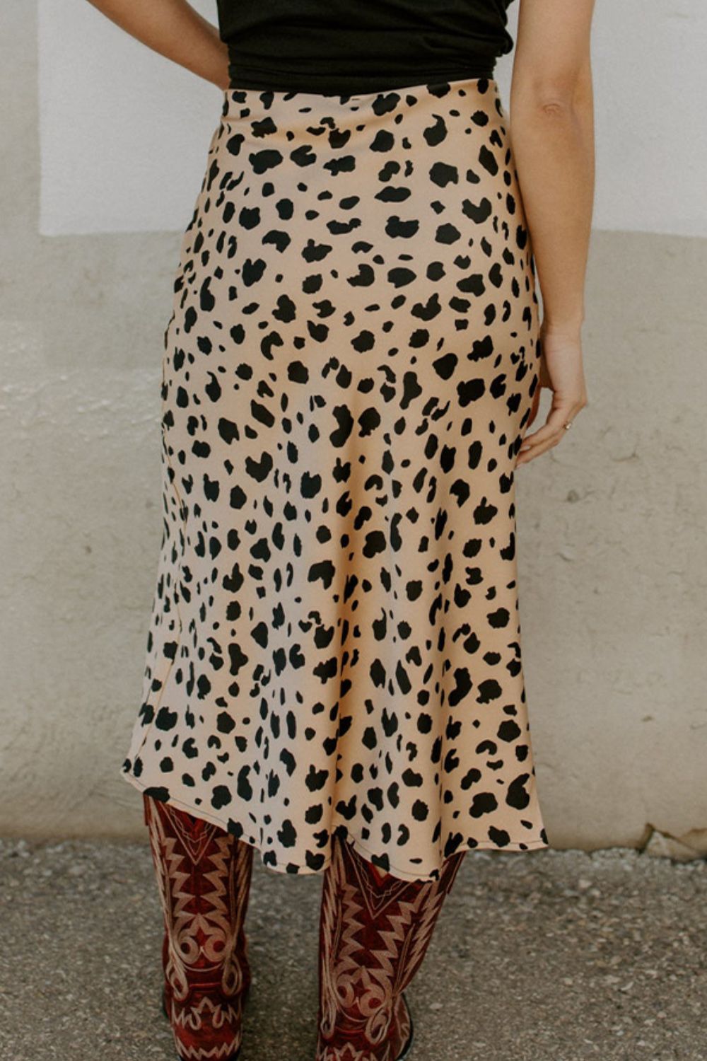 Honeybee Mumford's Slit Printed Midi Skirt