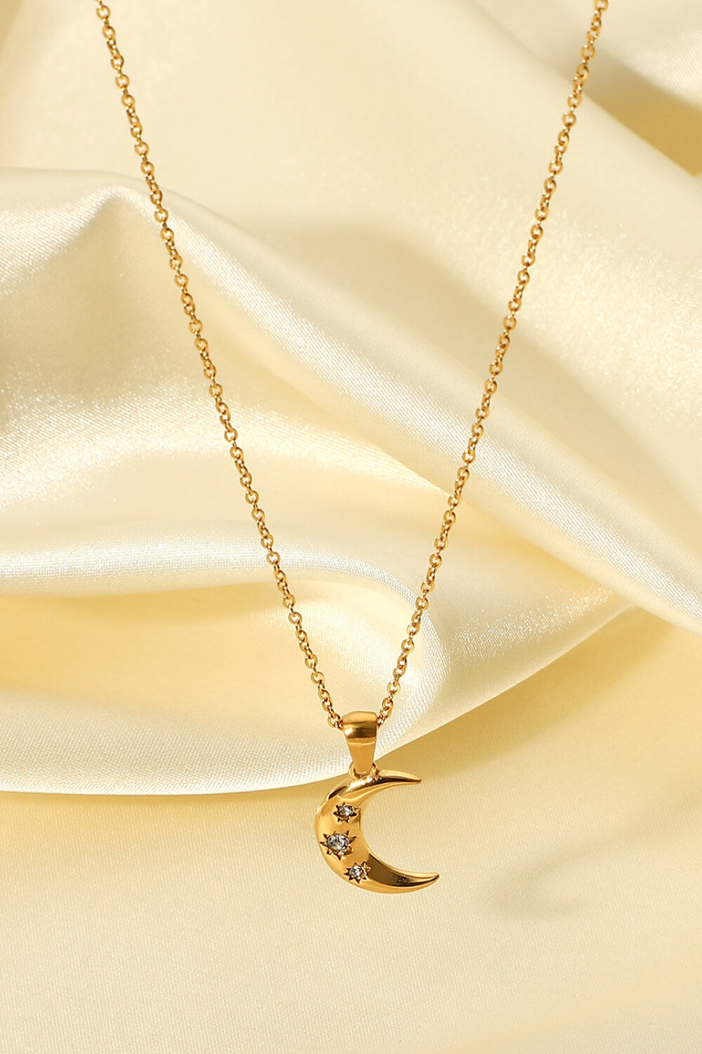 Honeybee Mumford's 18K Gold Plated Moon Pendant Necklace