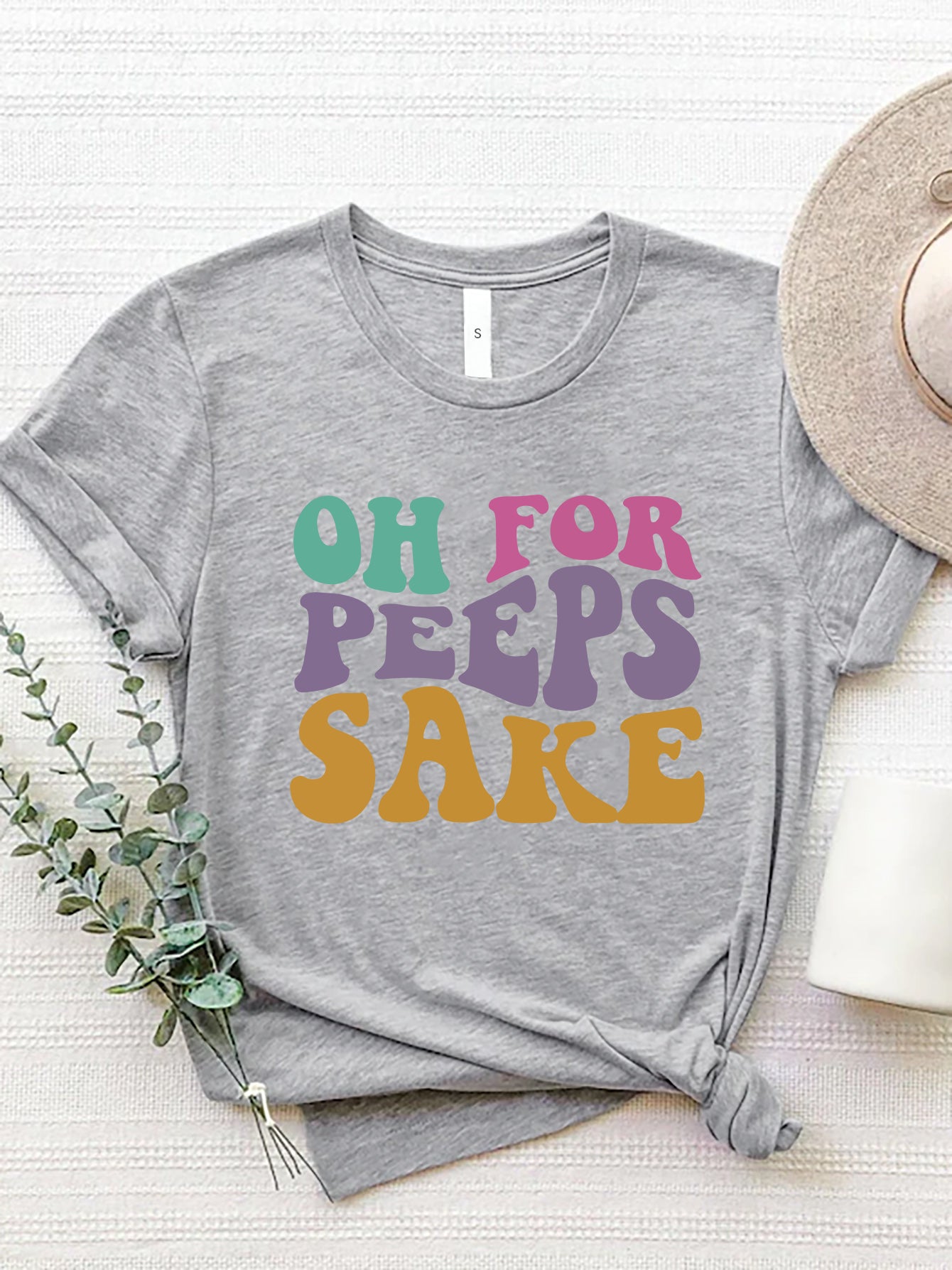 Honeybee Mumford's OH FOR PEEPS SAKE Round Neck T-Shirt