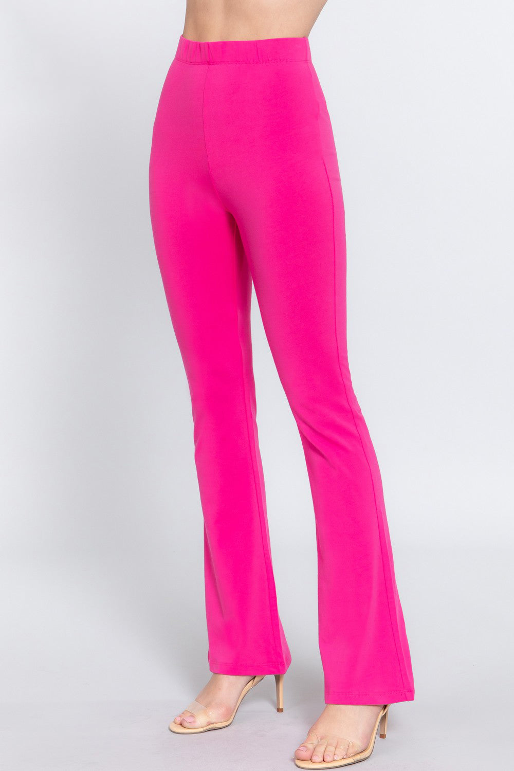 honeybee Mumford's Hot pink Slim Flare Yoga Pants w/Waist Elastic Slim