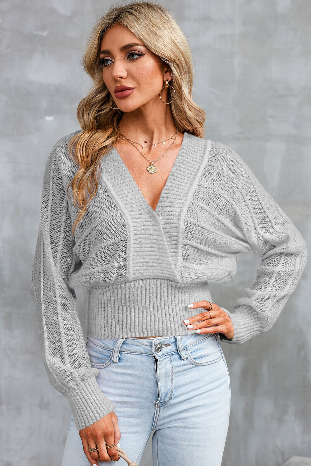 Honeybee Mumford's Surplice Neck Lace-Up Sweater