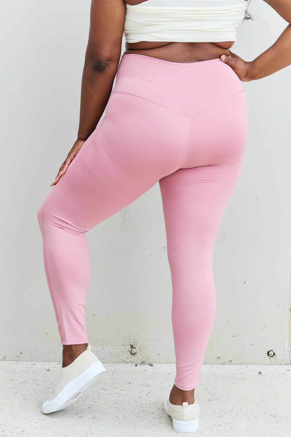 Honeybee Mumford's High Waist Active Leggings in Light Rose