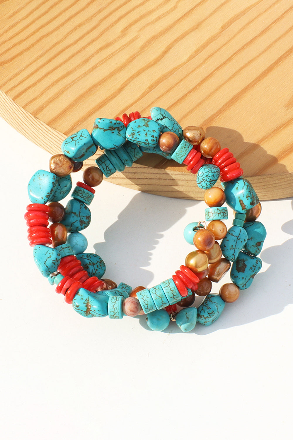 honeybee Mumford's Layered Turquoise Bracelet