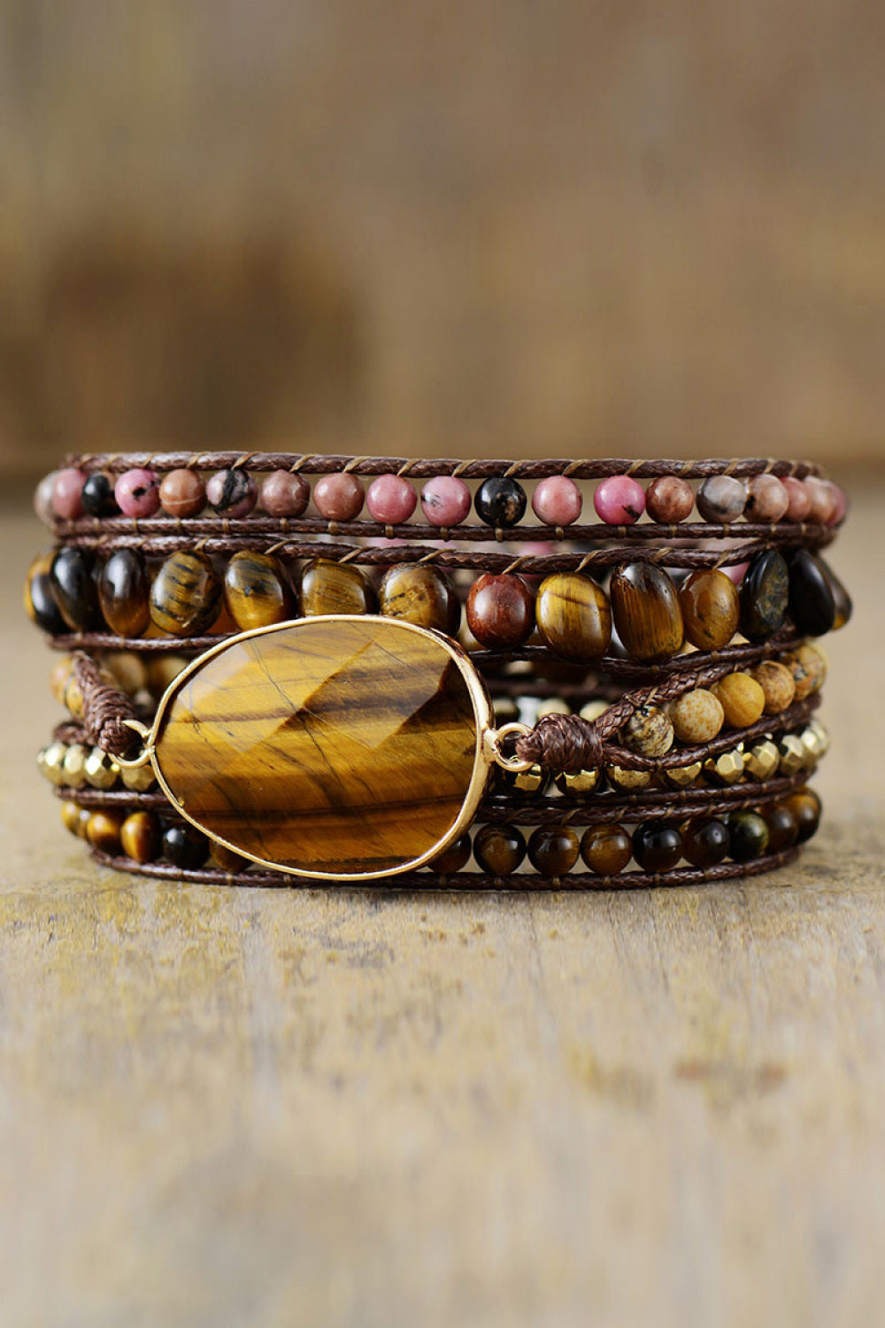 honeybee Mumford's Natural Stone Layered Bracelet