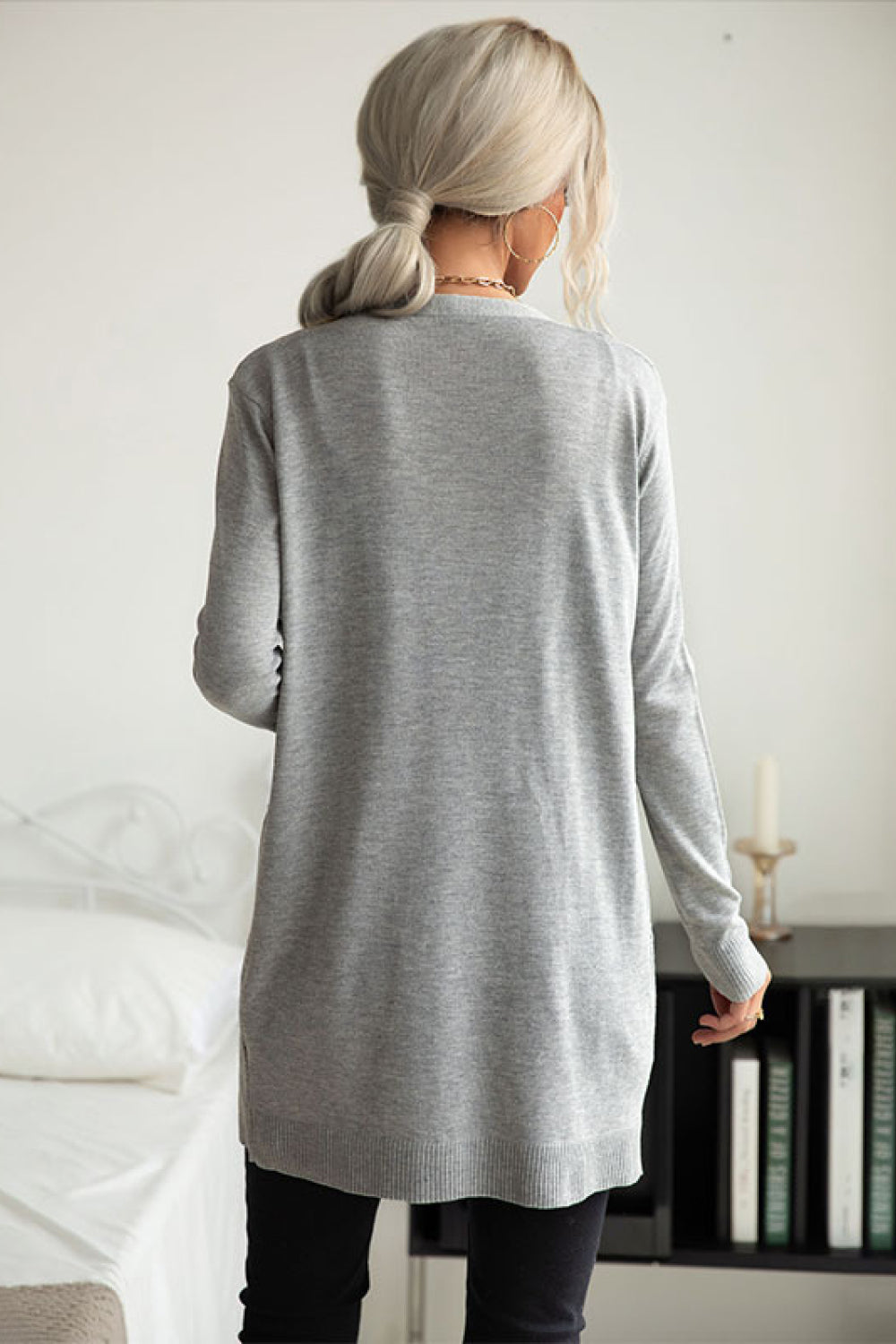 Honeybee Mumford's Ribbed Longline Open Front Cardigan