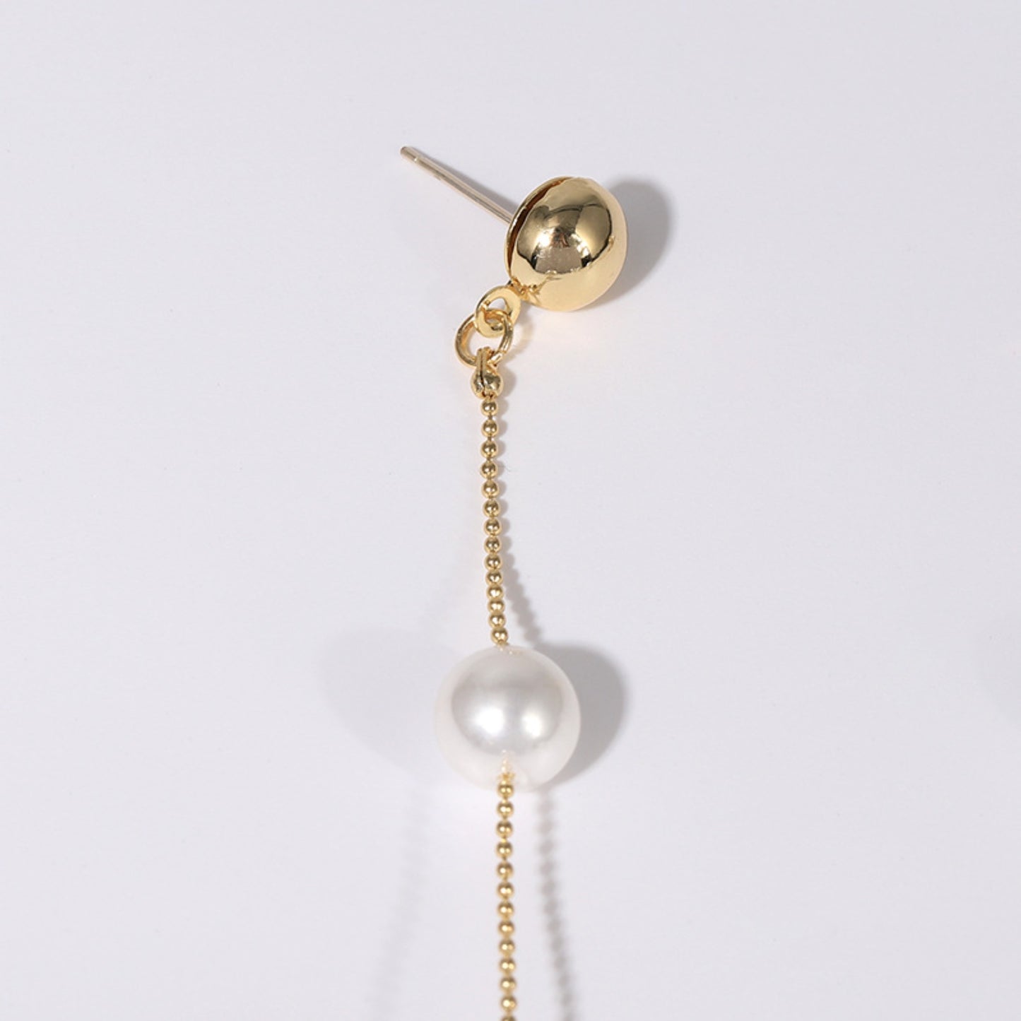 honeybee Mumford's Gold-Plated Pearl Bar Earrings