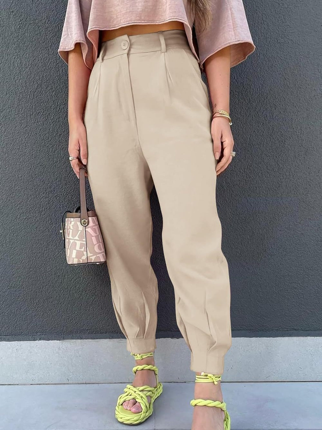 Honeybee Mumford's High Waist Cropped Pants