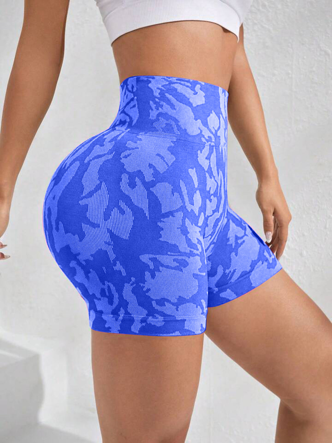 Honeybee Mumford's Printed High Waist Active Shorts