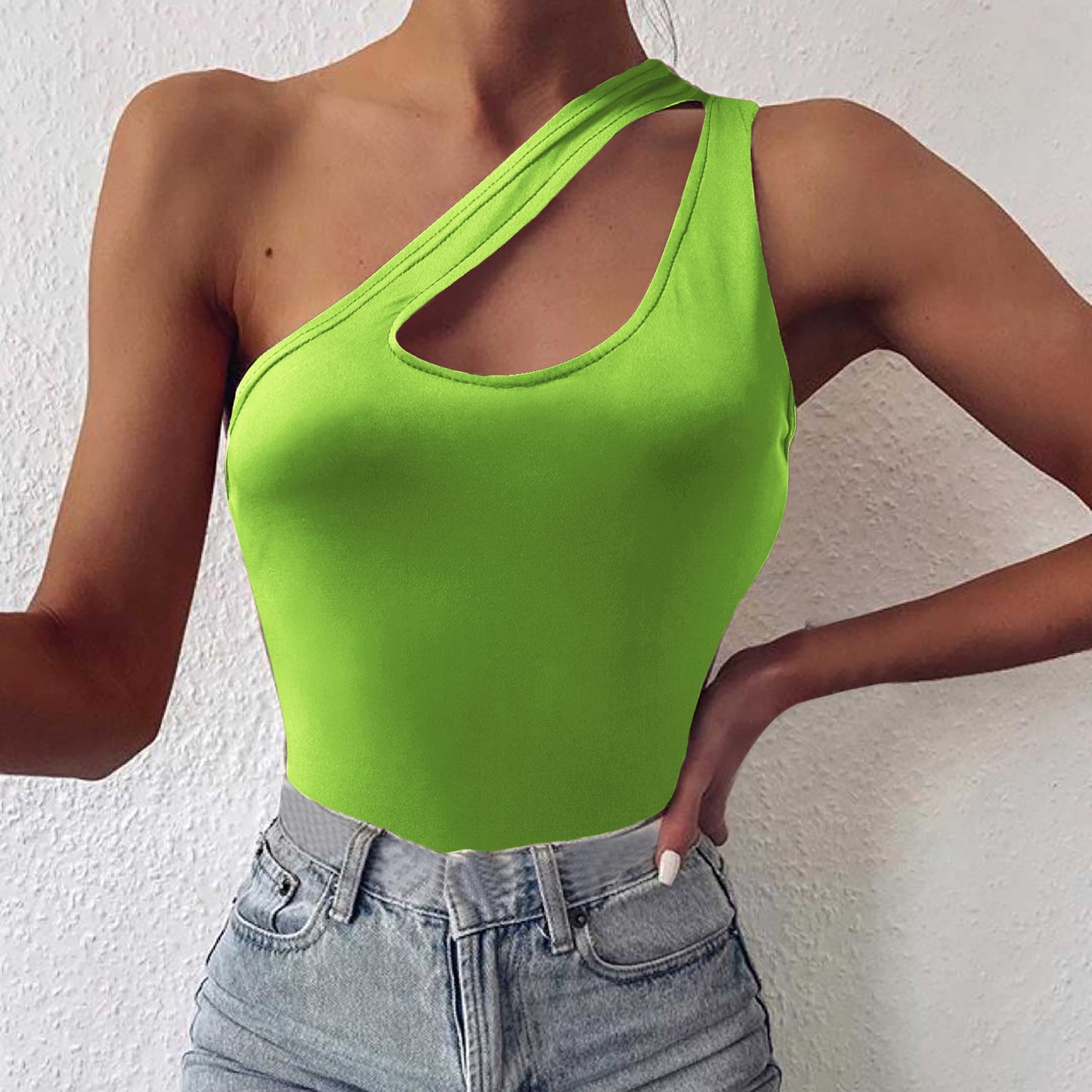 Honeybee Mumford's One Shoulder Cutout Cami