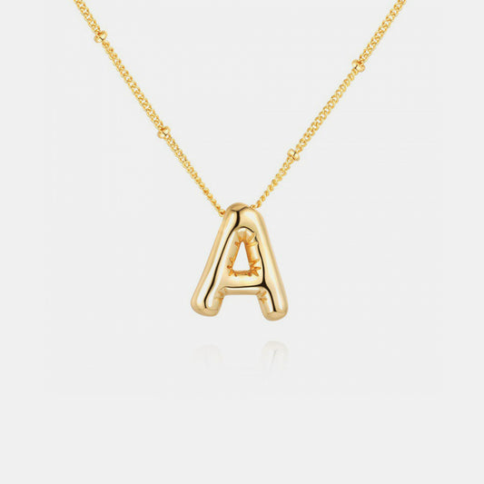 Honeybee Mumford's Gold-Plated Letter Pendant Necklace