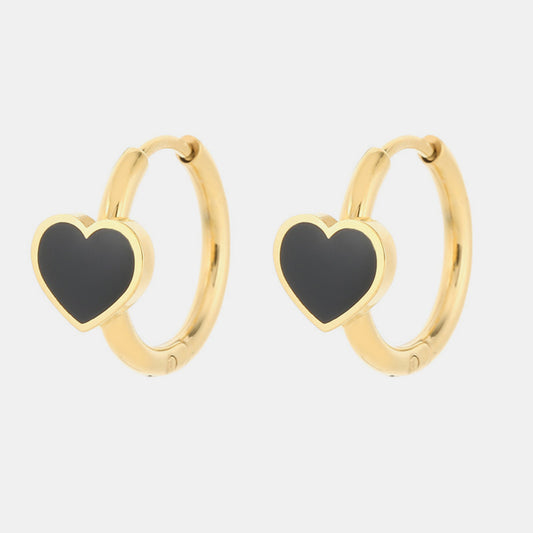 honeybee Mumford's Heart Huggie Earrings