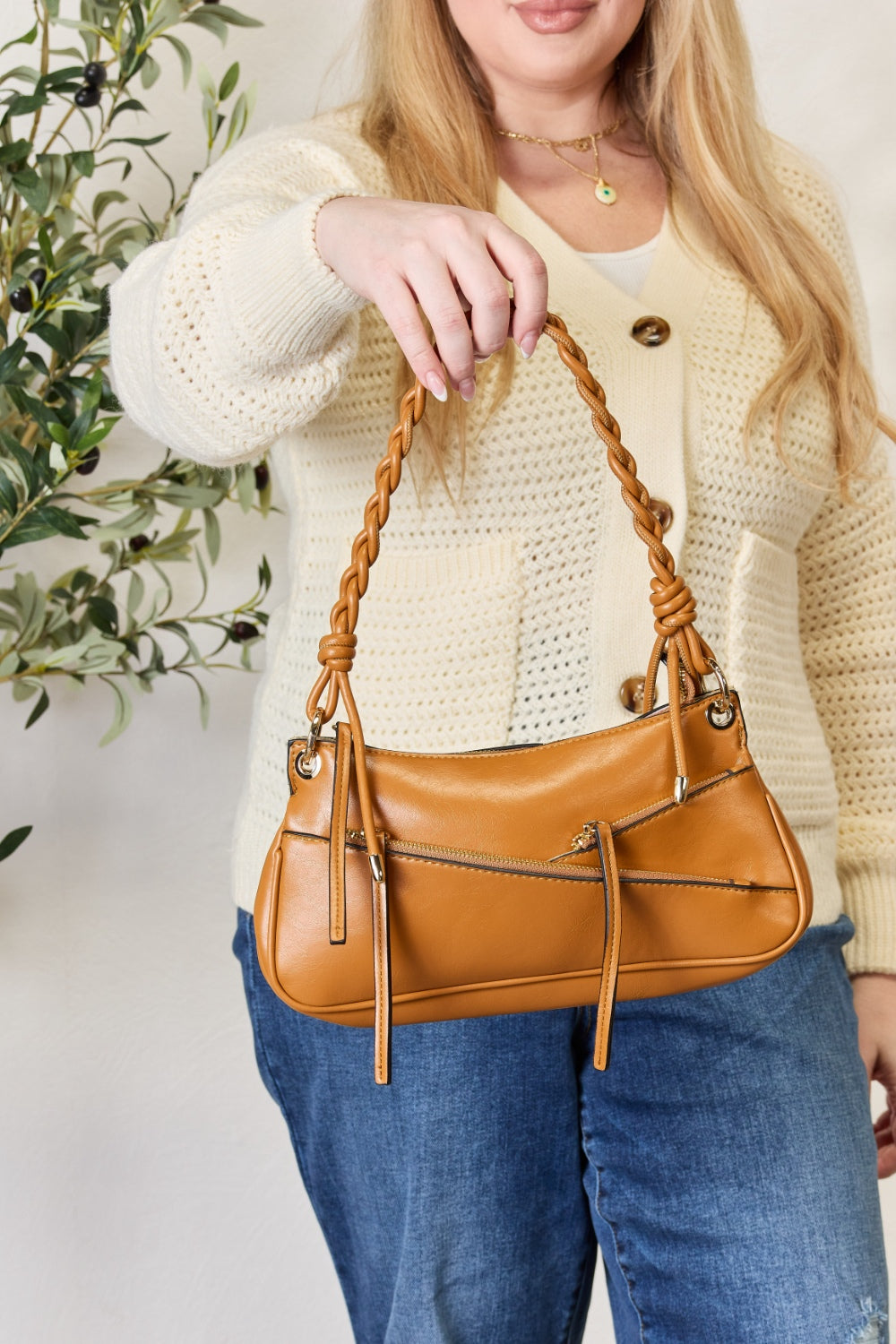 Honeybee Mumford's Braided Strap Shoulder Bag