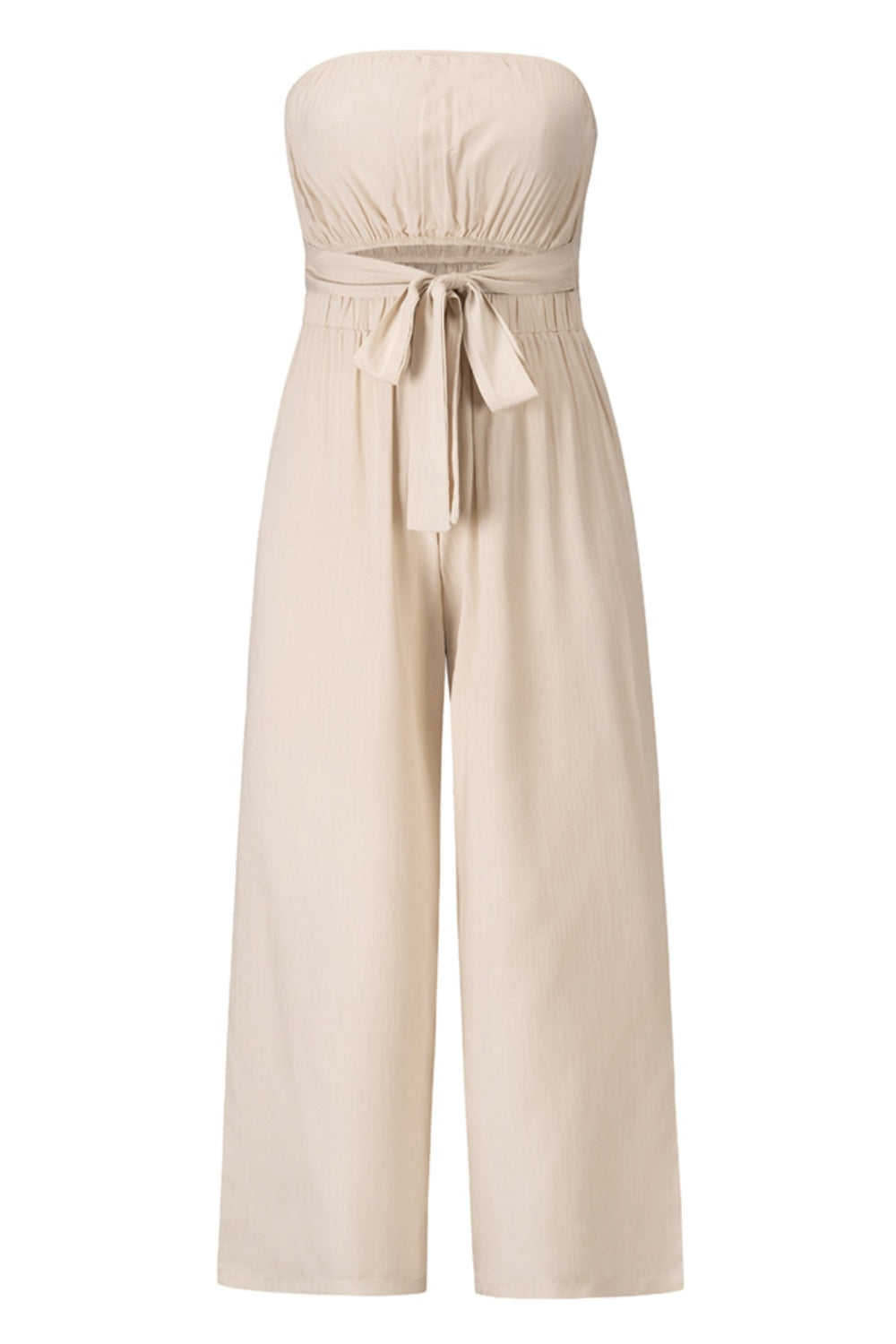 Honeybee Mumford's Tied Cutout Tube Wide Leg Jumpsuit