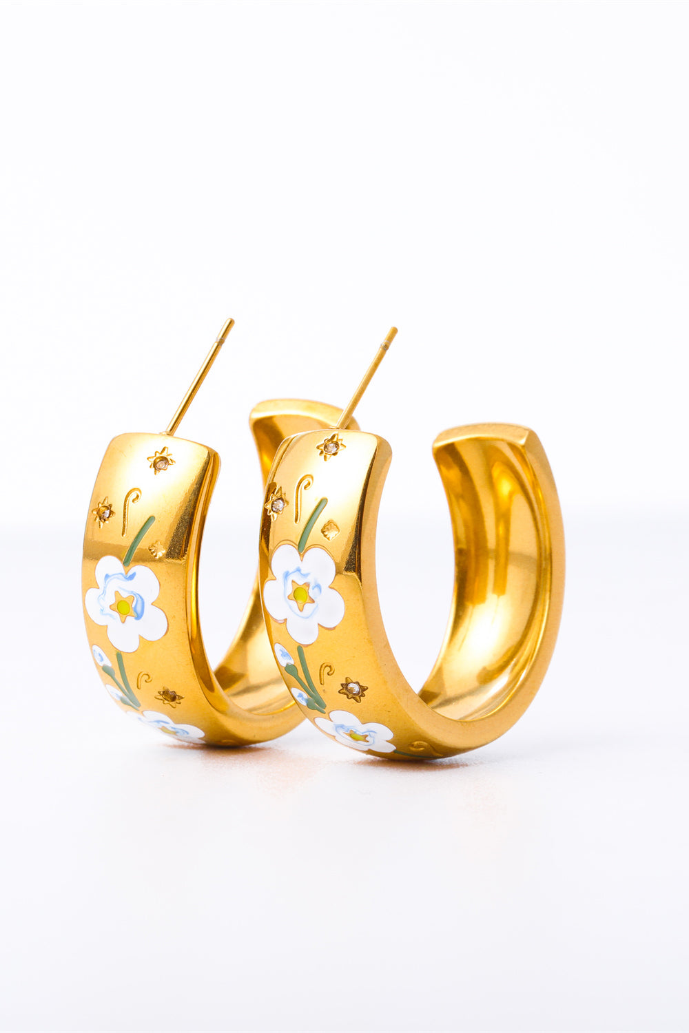 honeybee Mumford's 18K Gold Plated Ring Shape C-Hoop Earrings