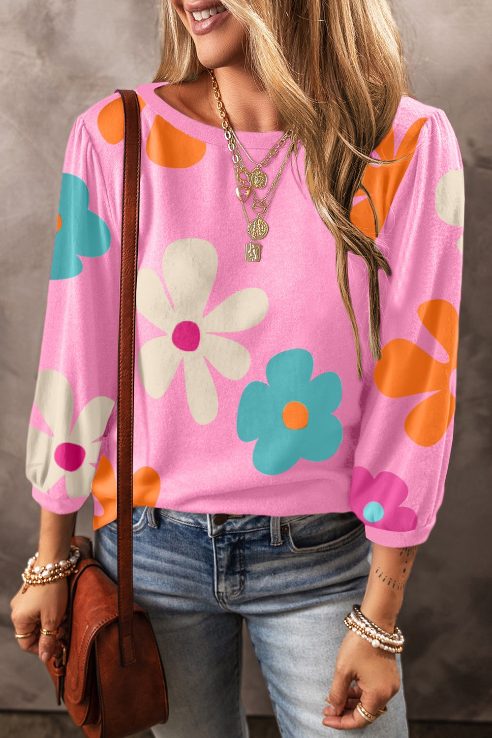 Honeybee Mumford's Printed Round Neck Top