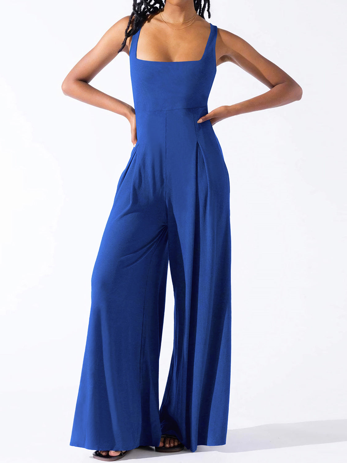 Honeybee Mumford's Square Neck Wide Strap Jumpsuit