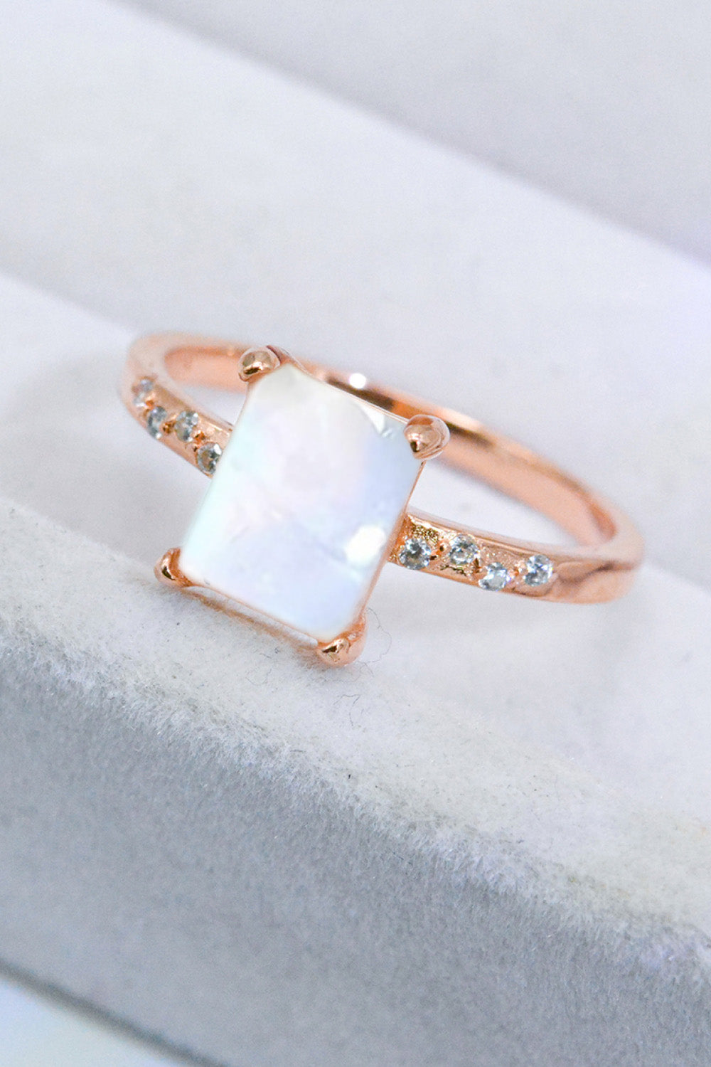 Honeybee Mumford's Square Moonstone Ring