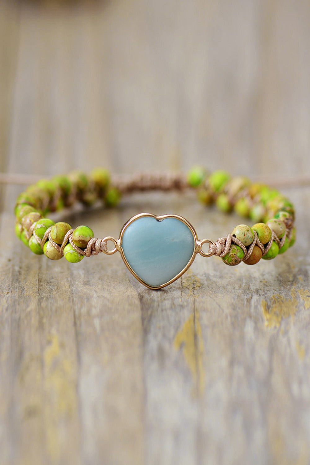 honeybee Mumford's Heart Shape Natural Stone Bracelet